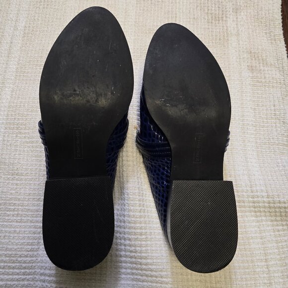 Steven by Steve Madden Swanki Blue Croc Chain Loafer Mules - Picture 9 of 10